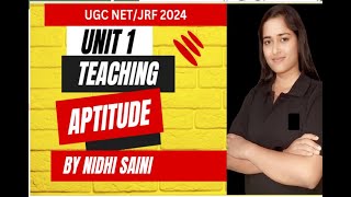 PAPER 1 UNIT 1 TEACHING APTITUDE BY NSAINI [upl. by Aicatan]