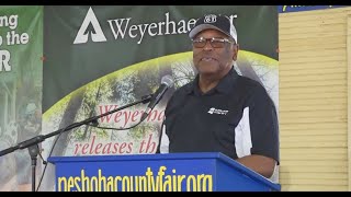 MS Transportation Commission Chair Willie Simmons at the Neshoba County Fair  73124 [upl. by Azerila883]