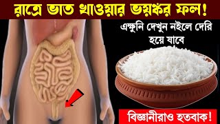 রাত্রে ভাত খেলে কি হয় ভাত খাওয়ার উপকারিতা এবং ক্ষতি  bangla health tips  rice side effect [upl. by Bryanty]