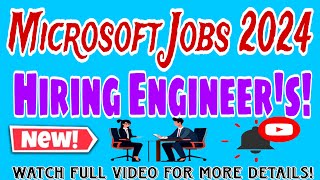 Microsoft Off Campus Drive 2024 Hiring for Freshers as Software Engineer [upl. by Rodina341]