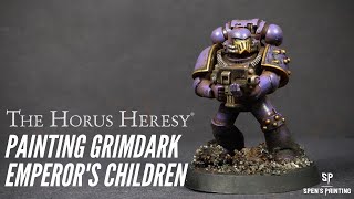 Warhammer Horus Heresy Painting Grimdark Emperors Children [upl. by Pucida]