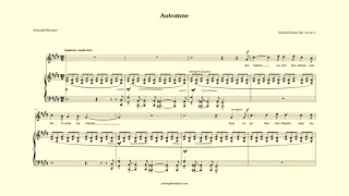 Automne  Fauré – accompaniment in C minor  Automne accompaniment C minor [upl. by Meerek]