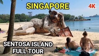 Sentosa Island Full Tour  Resorts World Sentosa  Palawan Beach  Siloso Beach  VivoCity [upl. by Fidole914]