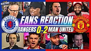 MAN UNITED FANS HAPPY😁REACTION TO RANGERS 02 MAN UNITED  2425 PREMIER LEAGUE PRESEASON [upl. by Lansing]