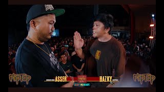 FlipTop  Hazky vs Asser [upl. by Albric]