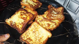 Sweet Bread Omelette  Sweet French Toast  Egg Bread Recipe for Breakfast [upl. by Ruosnam474]