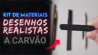 Kit Básico de Materiais para Fazer Desenhos Realistas a Carvão [upl. by Mastat]