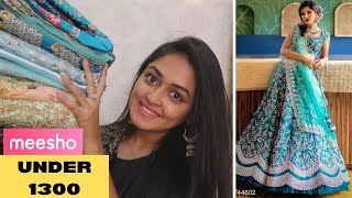 Meesho Lehenga Haul  UNBOXING LEHENGAS Under Rs 1300  Designer lehengas Online  Lehenga Review [upl. by Brenk427]