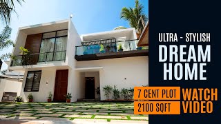 Modern Kerala House design  2100 sq ft budget home Tour  Contemporary Elevation  DD Homes [upl. by Dranyar584]