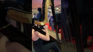 AMIE TRUE MUSIC performing for London Dance Nights at Novotel London West harp harpist music [upl. by Eleirbag]