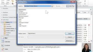 Outlook 2010 Create an Outlook form [upl. by Kcirredal]