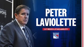 NYR vs CAR Peter Laviolette Postgame Media Availability  May 7 2024 [upl. by Hardy]