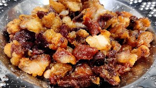 Mutton Chunchuni Recipe  Mutton Fat Fry  Namkeen Gosht Recipe  Bakra Eid Special Recipe 🐐 [upl. by Aikenahs]