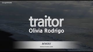 Olivia Rodrigotraitor Melody ZZang KARAOKE [upl. by Trula]