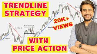 TrendLine trading Strategy with Price Action in Stock marketCryptoForexUSD rishimoney [upl. by Arik]