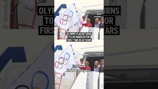 Olympic flag returns to Los Angeles for first time in 40 years [upl. by Eladal616]