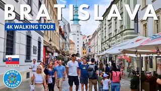 Bratislava 4K Walking Tour  Exploring Slovakias Historic Capital [upl. by Neelear552]