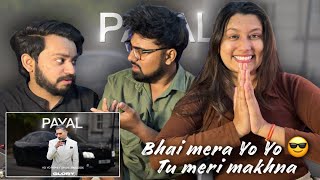 PAYAL SONG REACTION  YO YO HONEY SINGH  PARADOX  GLORY ALBUM REACTION  YUSO REACT [upl. by Nellda494]