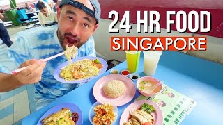 The Ultimate 24 Hour FOOD Tour in SINGAPORE [upl. by Akihc]