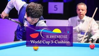 3Cushion Word Cup Blankenberge 2018  Dick jaspers vs Cho MyungWoo [upl. by Bathilda229]