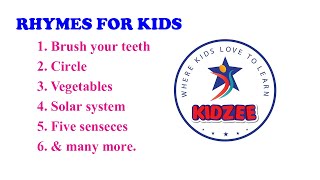 Kidzee Rhymes  Jr KG rhymes  Rhymes for Kids  MkKidsWorld2022  BrushCircleVegetablesRhymes [upl. by Lledner]