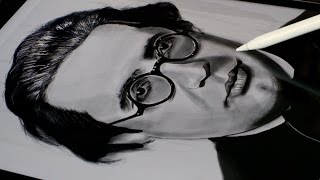 Andrés Segovia drawing by Apple Pencil amp iPad Pro [upl. by Nnoved683]