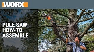 80 Amp 10quot Electric Pole Saw WG309  How to Assemble [upl. by Thorin279]