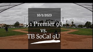 SoCal Travel Ball  TB SoCal 9U vs 951 Premier 9U [upl. by Anaizit]