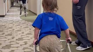 Inspiring Blake Leeper motivates 2yearold boy trying prosthetic leg for first time Watch video [upl. by Solim]