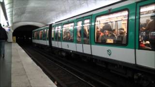 Métro RATP Ligne 2  MF01 à Anvers [upl. by Inge]