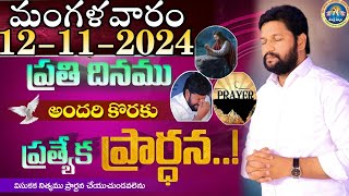 ప్రతిరోజు స్పెషల్ ప్రేయర్ 12112024 NEW SPECIAL PRAYER BY BRO SHALEM RAJ GARU DONT MISS IT [upl. by Killy]