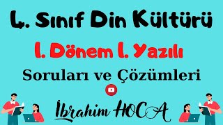 4 Sınıf Din Kültürü 1 Dönem 1 Yazılı [upl. by Lairbag]