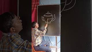 How to draw a tea kettle step by step teakettleviralartdrawingtutorialshorts [upl. by Robison100]