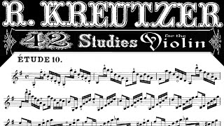 kreutzer  violín caprice no 10  Piano Accompanist for beginner [upl. by Plafker]