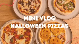 Mini Vlog Making Halloween Pizzas [upl. by Dnalevelc]