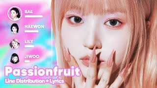 NMIXX  Passionfruit Line Distribution  Lyrics Karaoke PATREON REQUESTED [upl. by Eineg765]