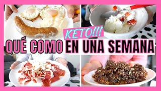 🍓 Que COMO en una SEMANA KETO para PERDER PESO 🍳 RECETAS KETO ESPAÑOL 🥓 semana 1️⃣ [upl. by Eylrahc]