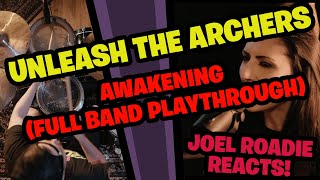 UNLEASH THE ARCHERS  Awakening Full Band Playthrough  Roadie Reacts [upl. by Borman]