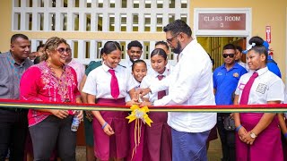 President Ali commissioned the new North West Secondary School in Mabaruma [upl. by Clareta]