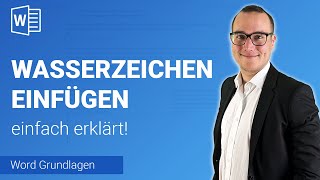 WASSERZEICHEN einfügen einfach erklärt  Lerne Microsoft Word ✅ [upl. by Innattirb]