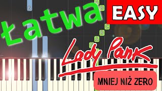 🎹 Mniej niż zero Lady Pank  Piano Tutorial łatwa wersja 🎵 NUTY W OPISIE 🎼 [upl. by Kerman]