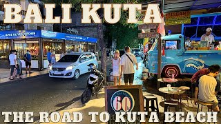 Bali Kuta Night Walking Tour Today 2024 [upl. by Arbe]