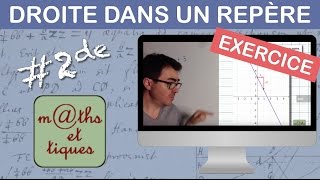 EXERCICE  Représenter une droite dans un repère  Seconde [upl. by Noj]