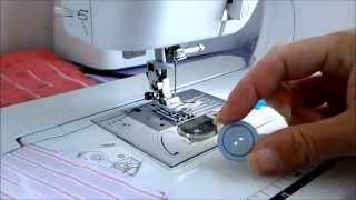 How to sew on a button using your sewing machine [upl. by Giwdul]