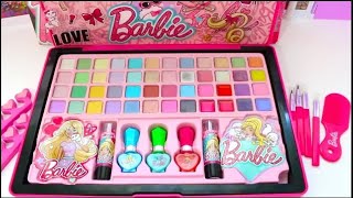 How to use Barbie Makeup💄Deluxe Makeup Cosmetic Set💄 [upl. by Edmund877]