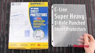 CLine Super Heavy 3 Hole Punched Sheet Protectors [upl. by Esirtal]