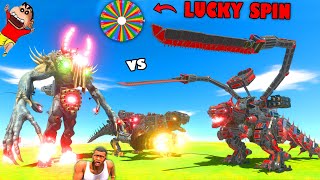 LUCKY MYSTERY SPIN BATTLES with SHINCHAN vs CHOP vs AMAANT in Animal Revolt Battle Sim ALL units [upl. by Apoor929]