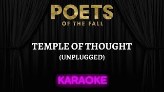 Poets of the Fall  Temple Of Thought Unplugged Karaoke Instrumental Lyrics [upl. by Sidell844]