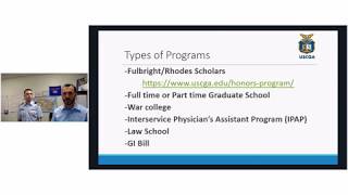 USCGA Admissions Partner Webinar  Post Graduate Opportunities [upl. by Netsrak]