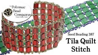 Tila Quilt Stitch Bracelet [upl. by Einej]